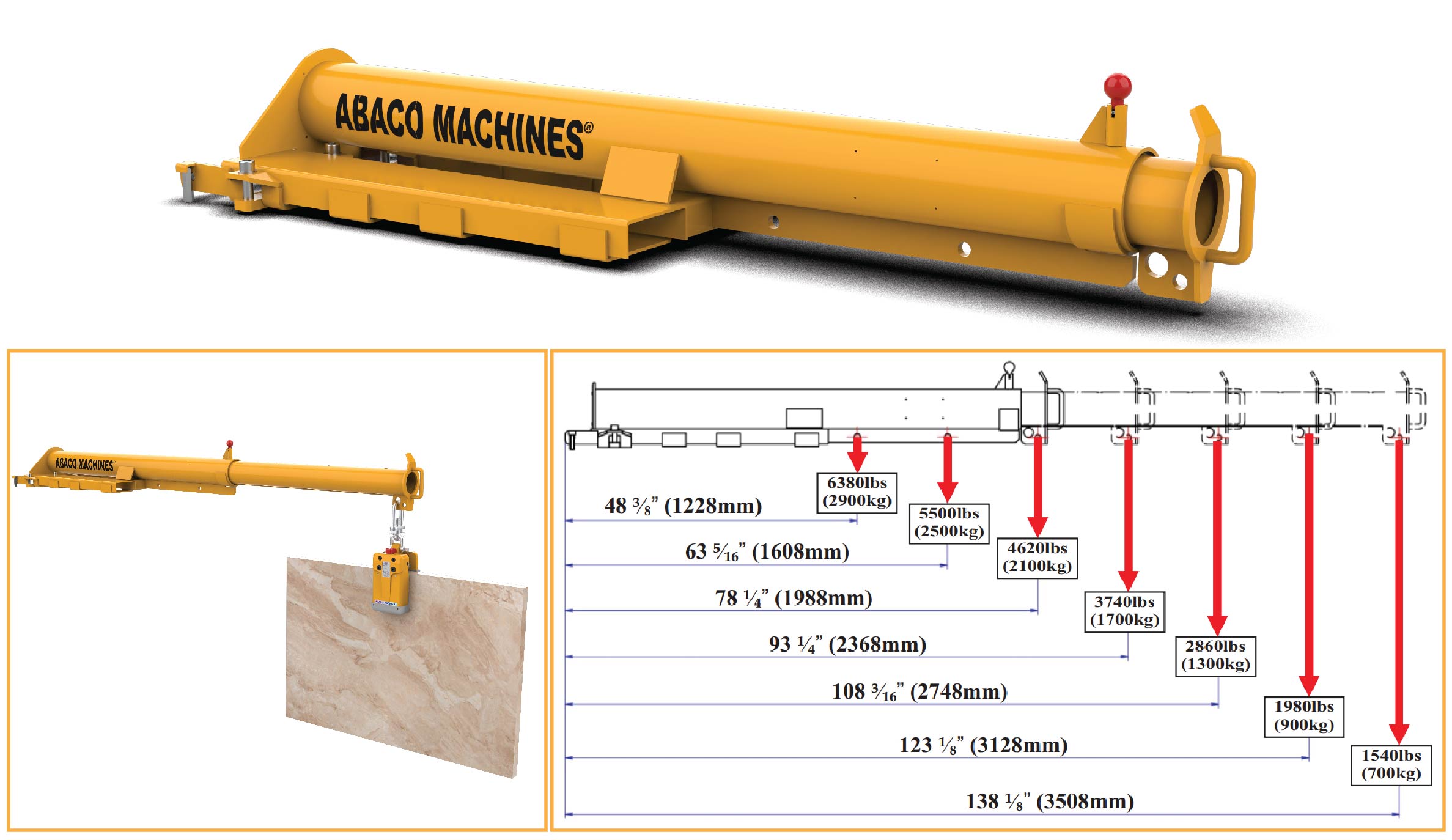 Abaco forklift boom ATFB25