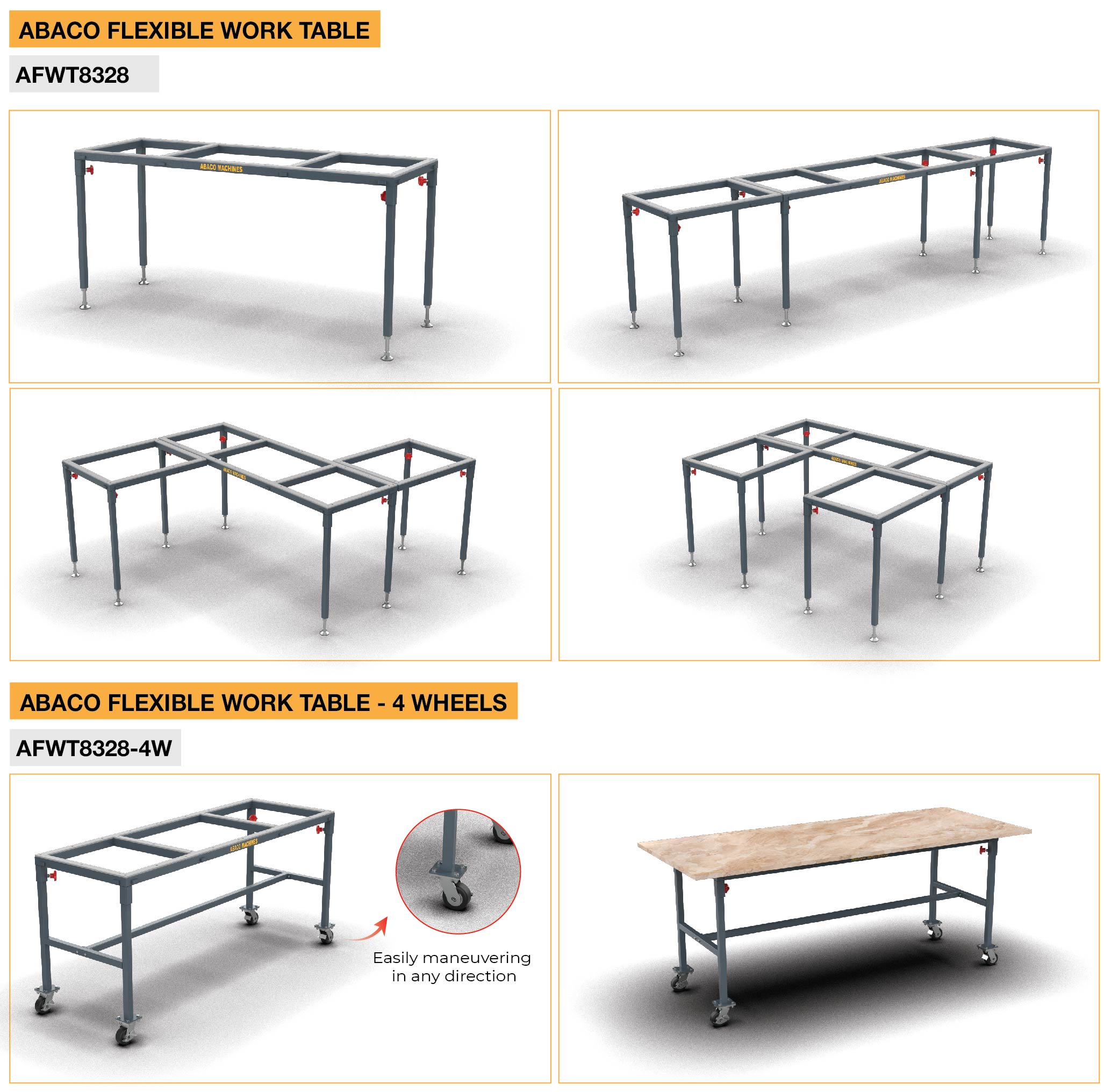 Abaco working table AFWT8328 AFWT8328 4W