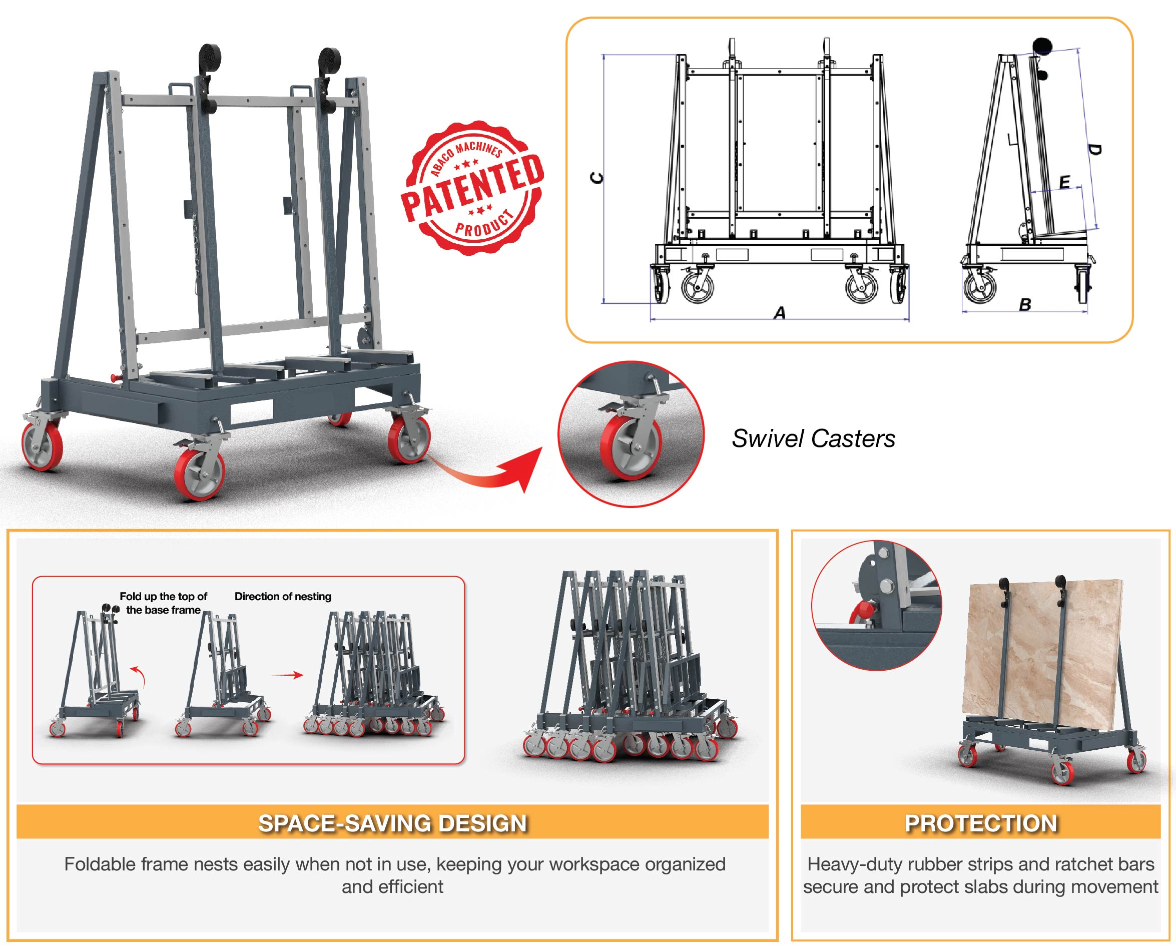 Abaco nesting cart NSC6432