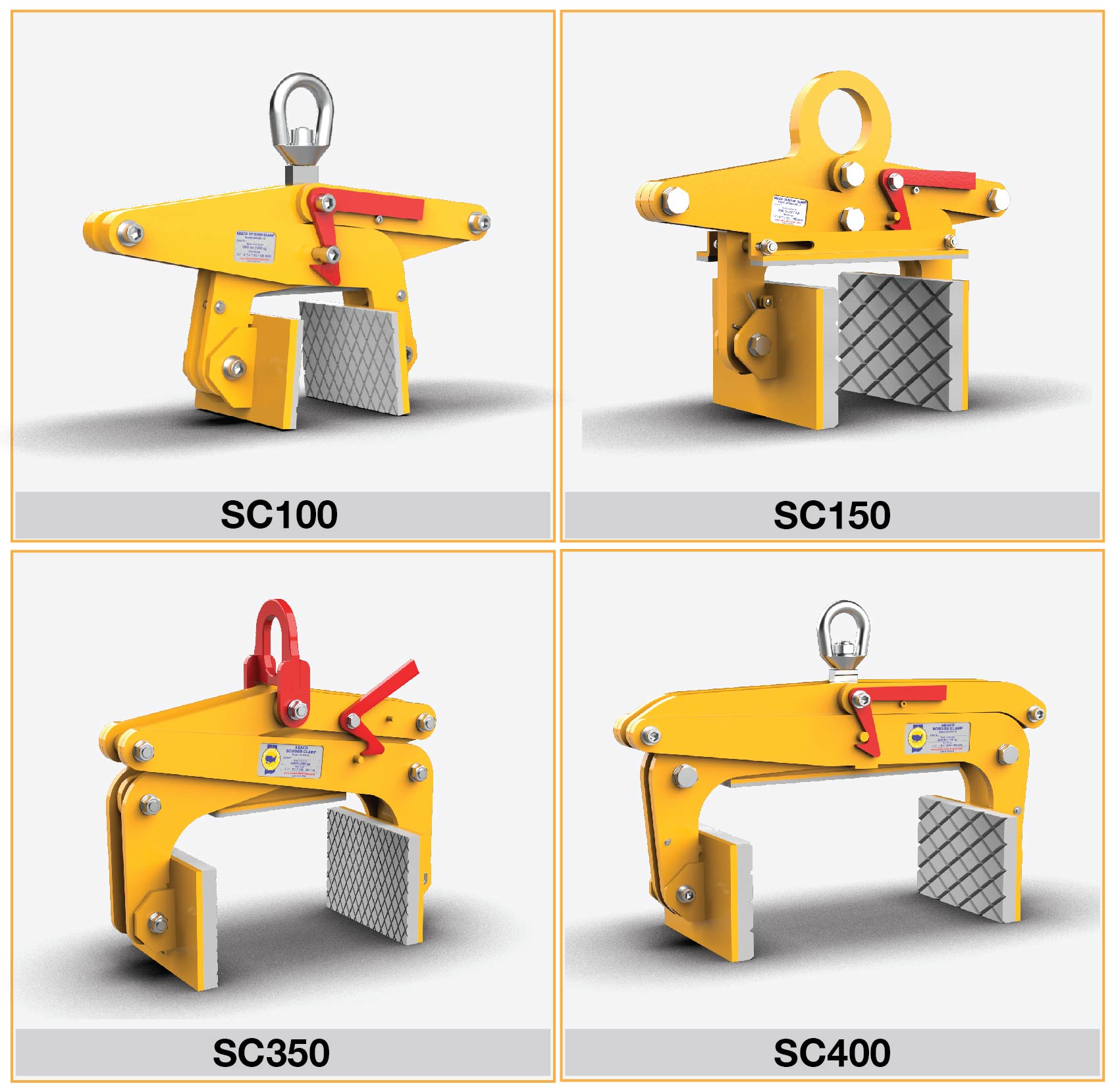 ABACO SCISSOR CLAMP – SC100, SC150, SC350, SC400 20 Abaco scissor clamp SC 2 1