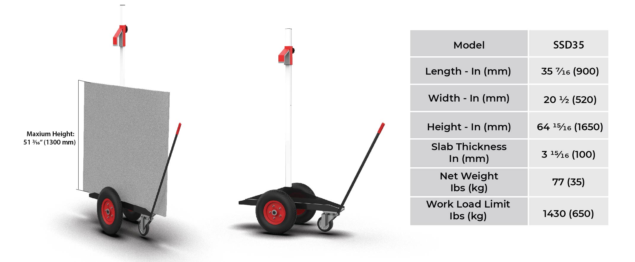 Abaco slab dolly SSD35