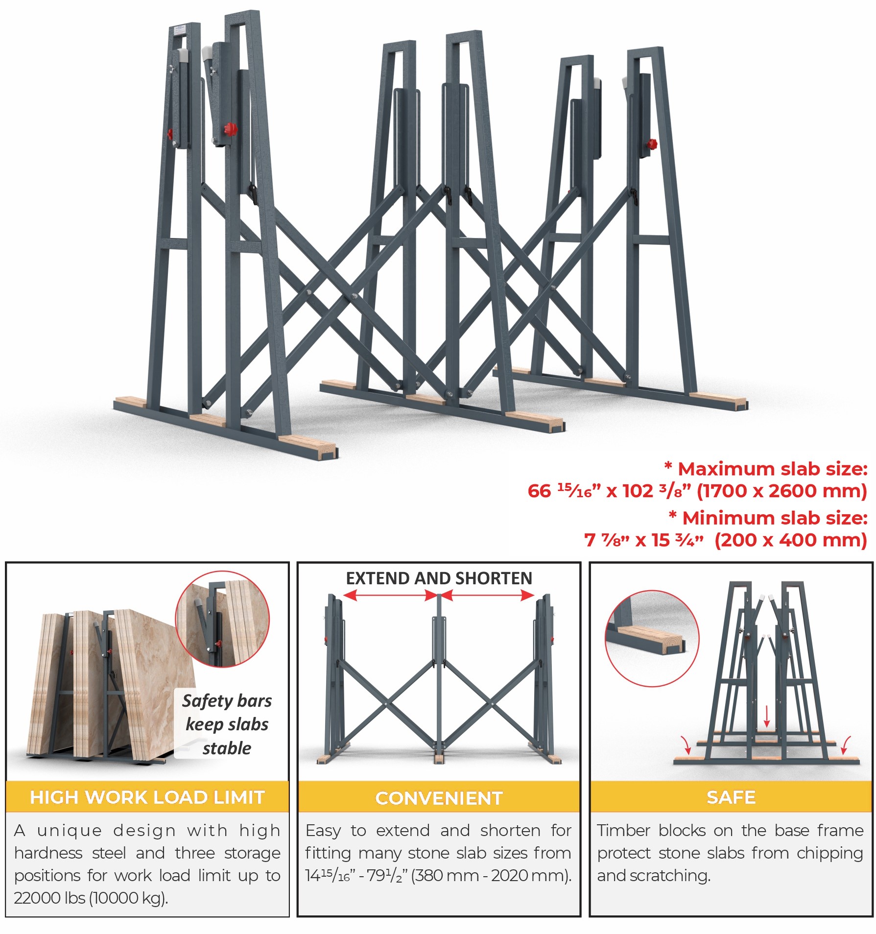 ABACO TRIPLE SIDE FOLDING TRUCK A-FRAME – ATSFTA056