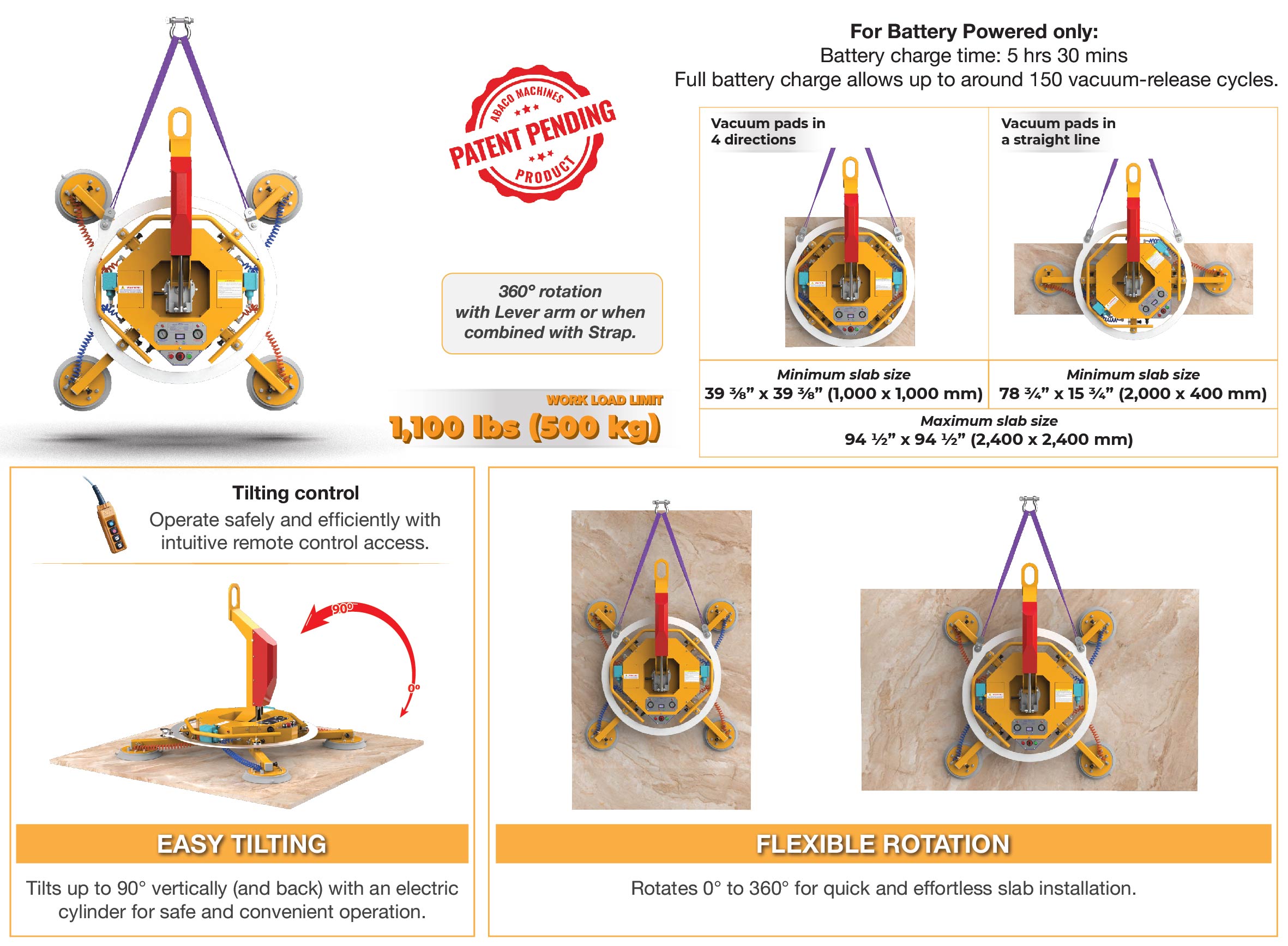 ABACO ROTARY VACUUM LIFTER – ARVL500 10 Abaco rotary vacuum lifter ARVL500 5