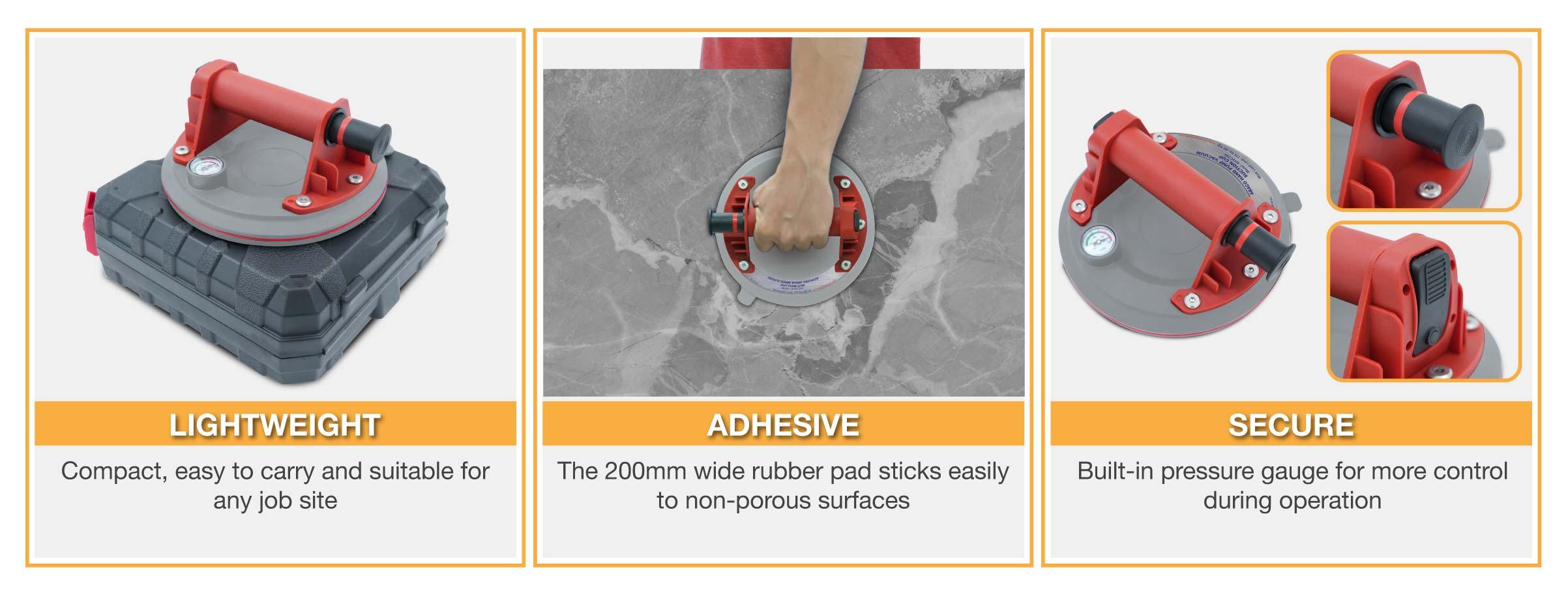 ABACO HAND PUMP VACUUM SUCTION CUP – AHVC200 1 1