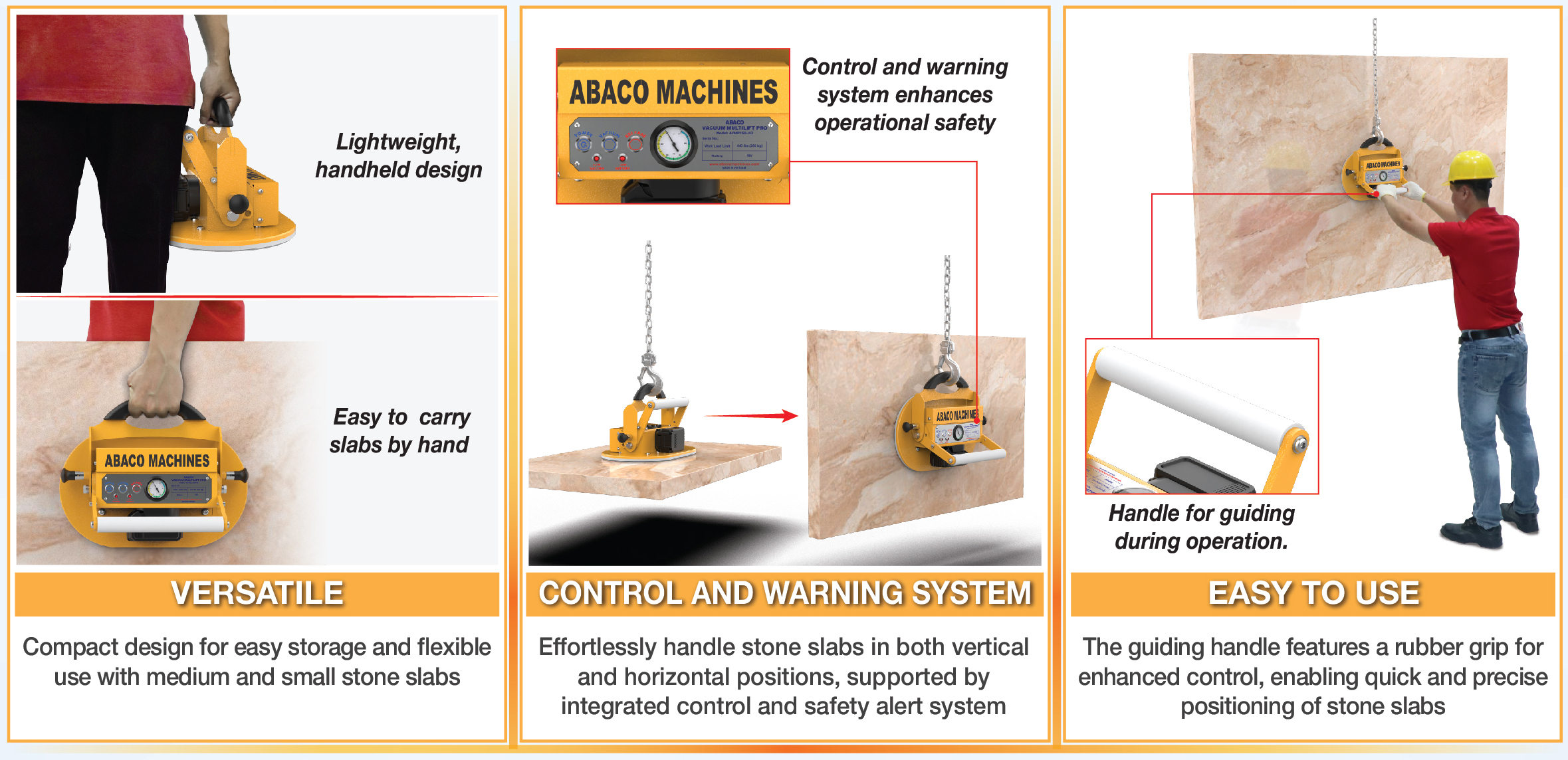 ABACO VACUUM MULTILIFT PRO – AVMP250-M2 12 ABACO VACUUM MULTILIFT PRO – AVMP250-M2