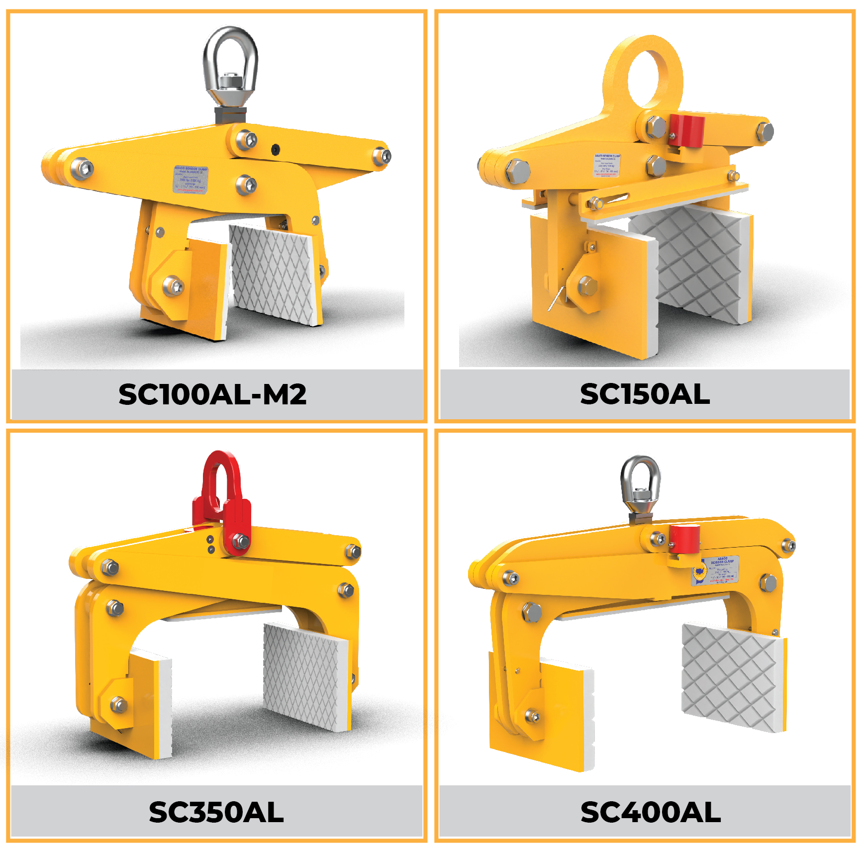 ABACO SCISSOR CLAMP SC150AL; SC350AL; SC400AL; SC100AL-M2 18 Abaco scissor clamp SC AL